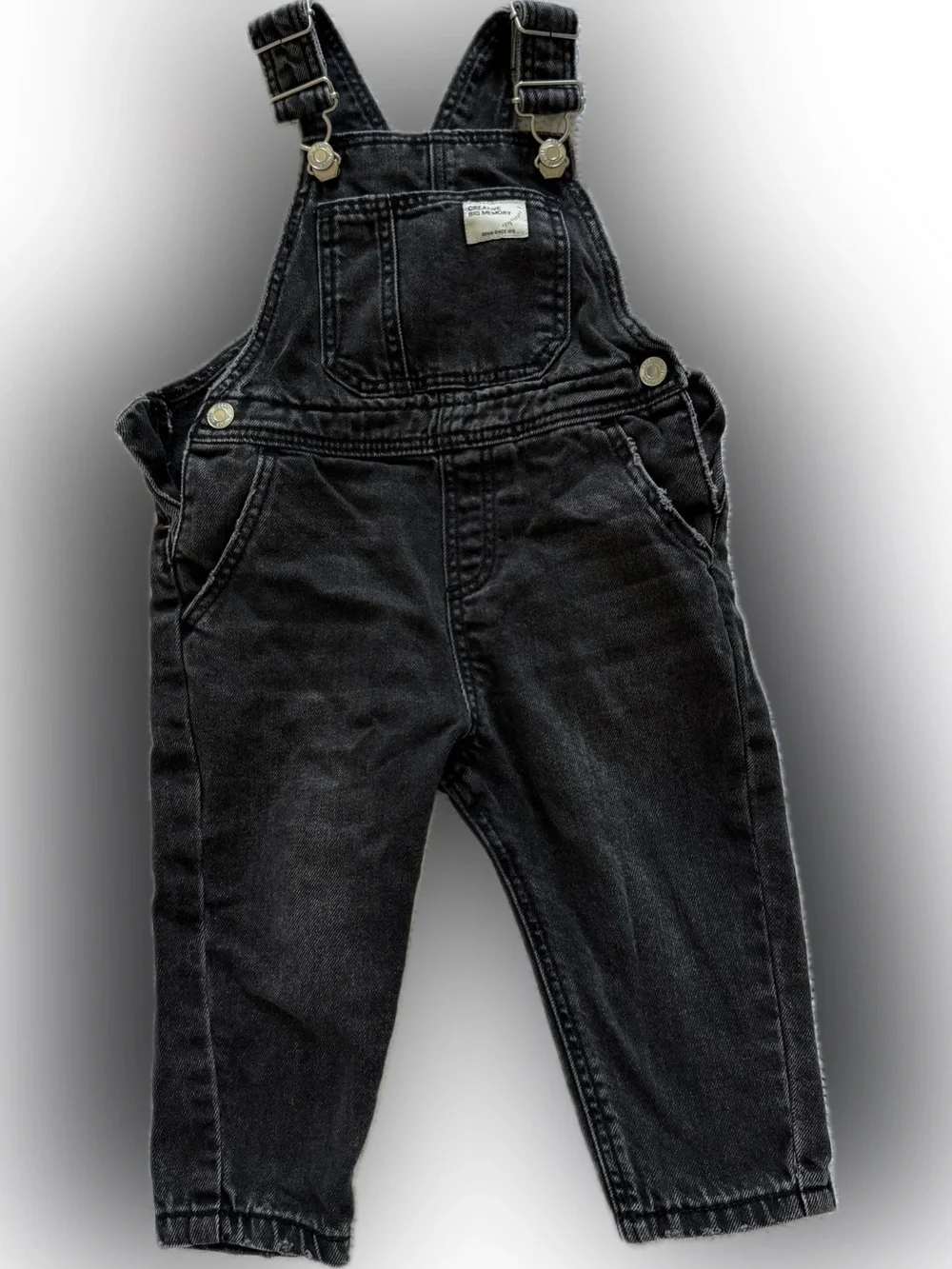 Zara - Black Kids Denim Overalls